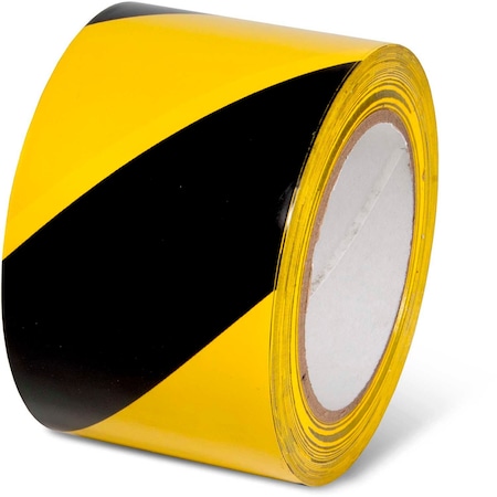 Global Industrial Vinyl Yellow/Black, 3 in W x 108 in L, 5 Thick 670652YB